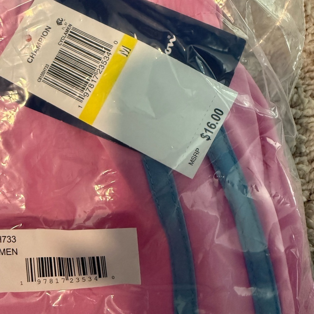 Girls Champion Pink and Blue Women's Shorts - Picture 2 of 3